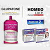 Sale 2 in 1 GLUPATONE Whitening Emulsion With Homeo Cure Cream