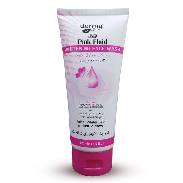 Derma Clean 3D Pink Fluid Face Wash - 120ml