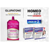 2-in-1 GLUPATONE Whitening Emulsion with Homeo Cure Cream (Pack of 2)